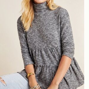 Anthropologie bronte baby doll cowl neck  tunic